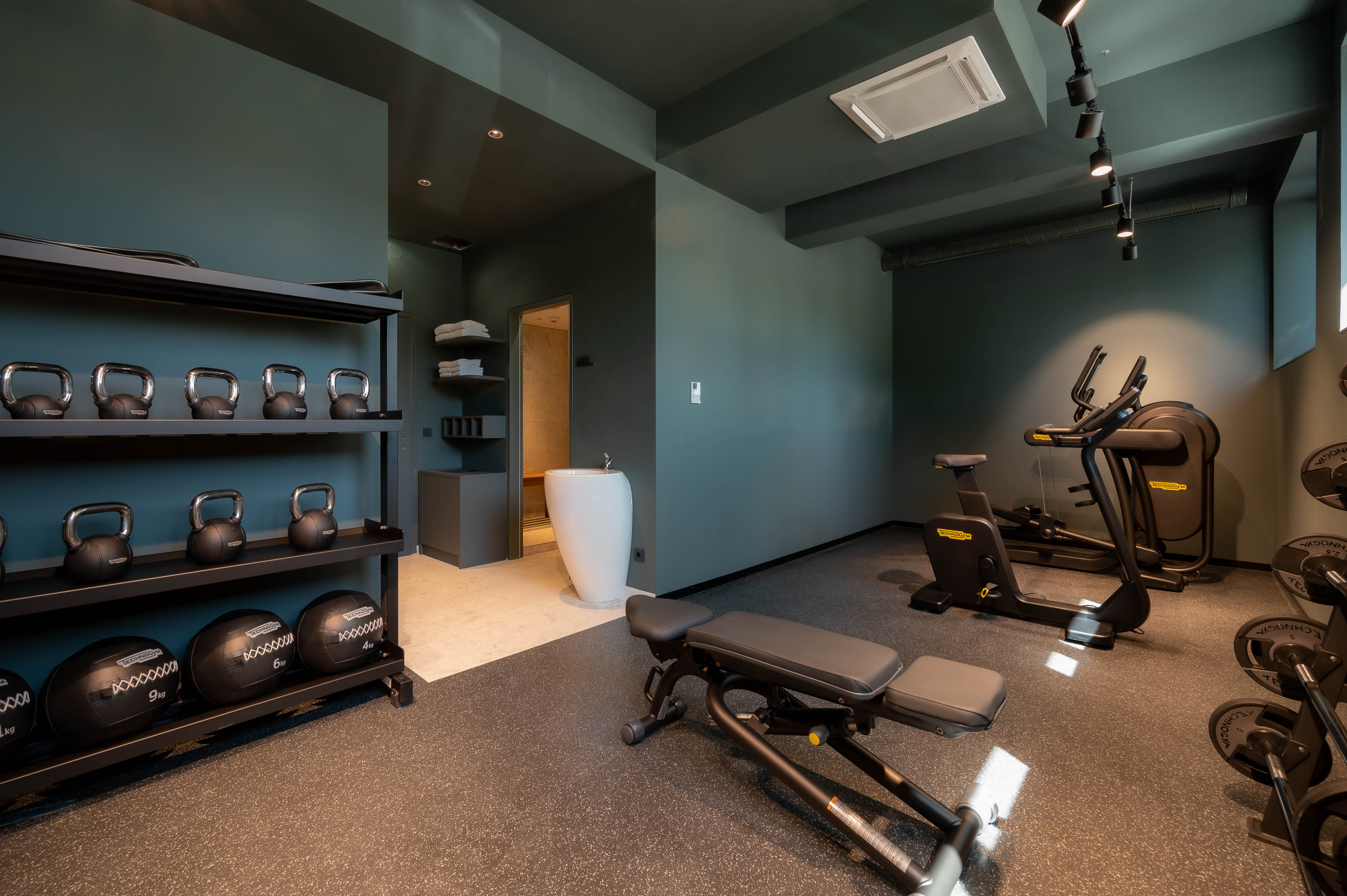 Fitness room with the latest equipment