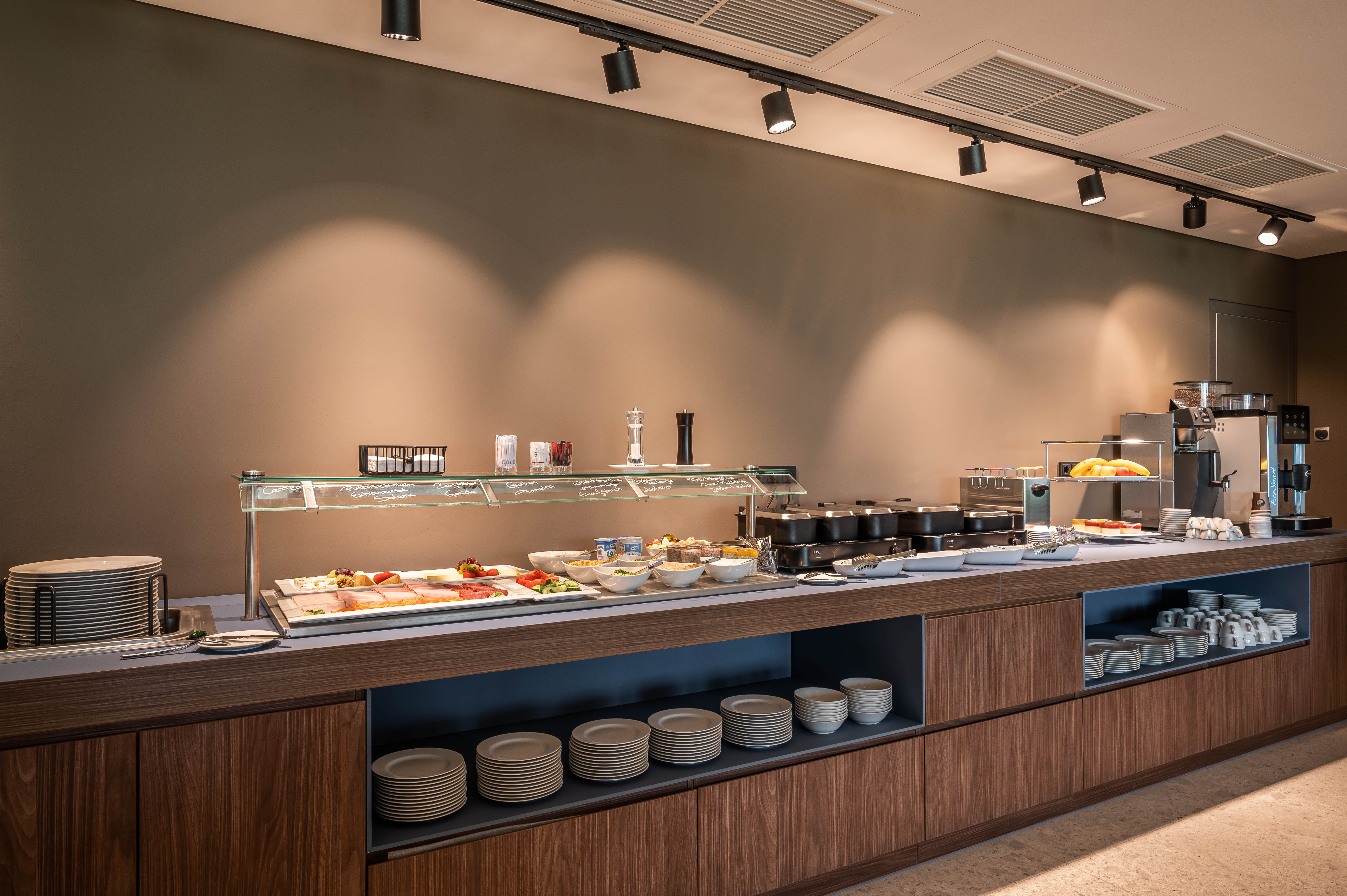 The breakfast buffet