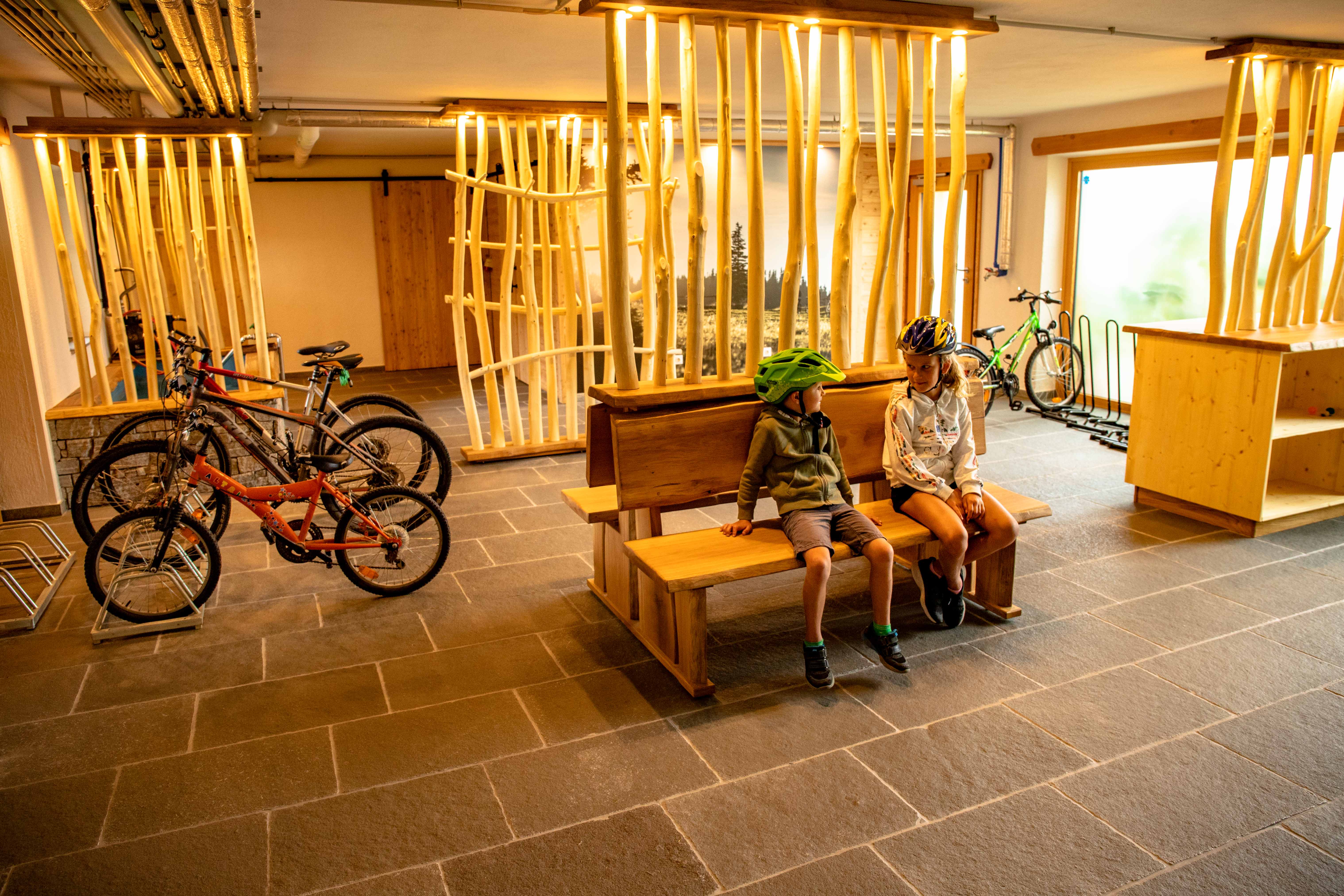 Bicycle and ski room