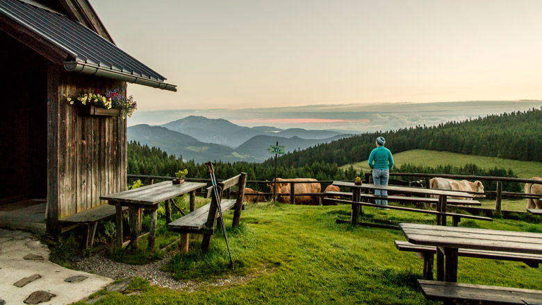 Den Ausblick von der Schwaig genießen